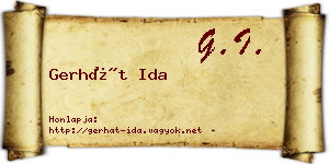 Gerhát Ida névjegykártya