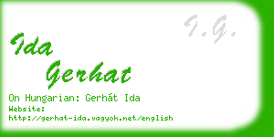 ida gerhat business card