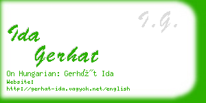ida gerhat business card